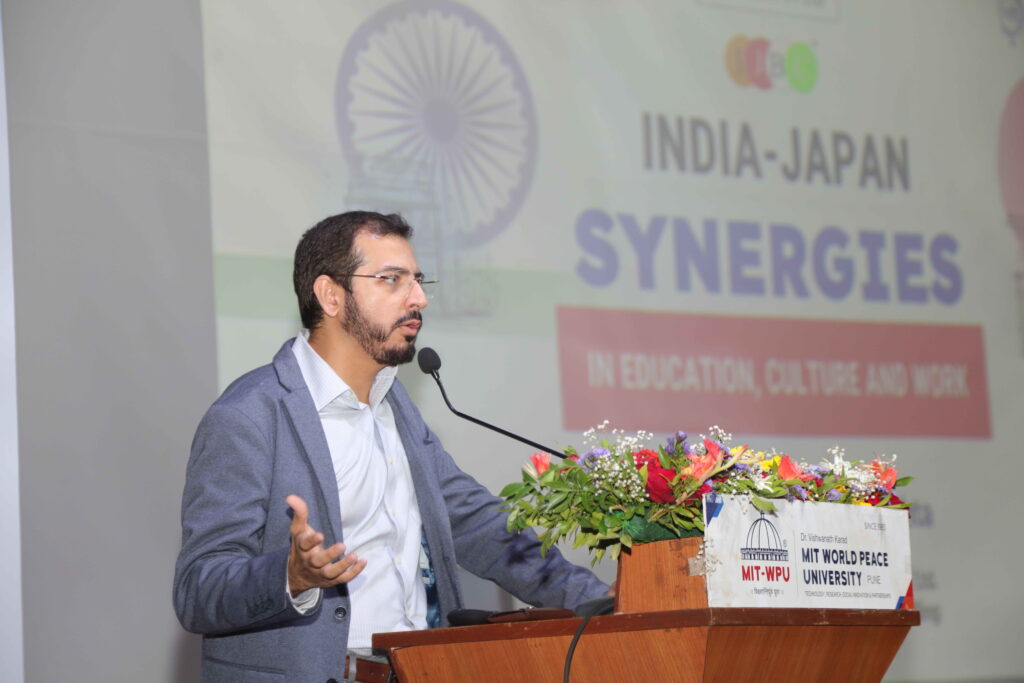 Mr Dhaval Mehta Founder CEO of Globestar Edutech pvt ltd at Indo Japan Education Conference Nov 2023 with Globestar career counselling (GCC)