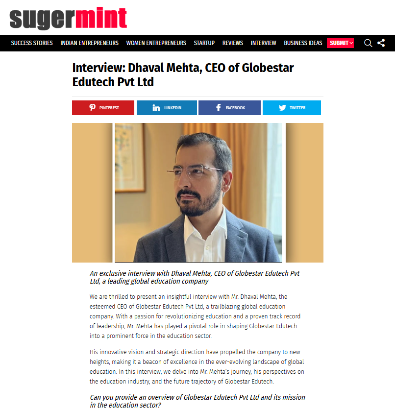 sugerming article by gloebstar dhaval mehta
